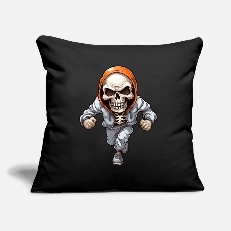 Crâne dans la conception de combinaison de jogging Housse de coussin décorative 45 x 45 cm