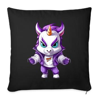Grim Unicorn Design - Mystical Magic - Housse de coussin décorative 45 x 45 cm - noir - Devant