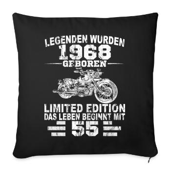 Motorrad Motorsport - Sofakissenbezug 45 x 45 cm - Schwarz - Vorne