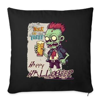 Halloween - Halloberry Zombie Trick or Treat - Sofa pillowcase 17,3'' x 17,3'' (45 x 45 cm) - black - Front
