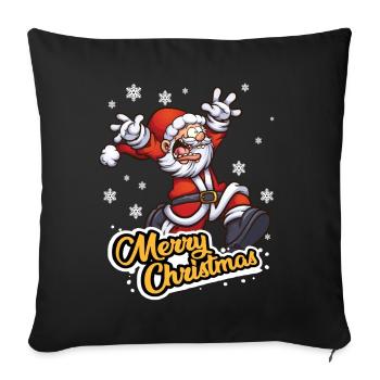 Christmas St. Nicholas Merry Christmas - Sofa pillowcase 17,3'' x 17,3'' (45 x 45 cm) - black - Front