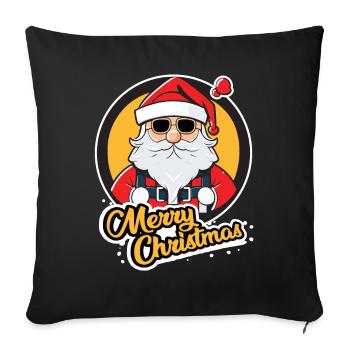 Christmas St. Nicholas Merry Christmas Cool - Sofa pillowcase 17,3'' x 17,3'' (45 x 45 cm) - black - Front