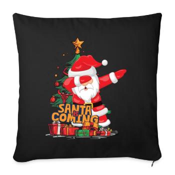 Christmas Santa Claus St. Nicholas Dabbing - Sofa pillowcase 17,3'' x 17,3'' (45 x 45 cm) - black - Front
