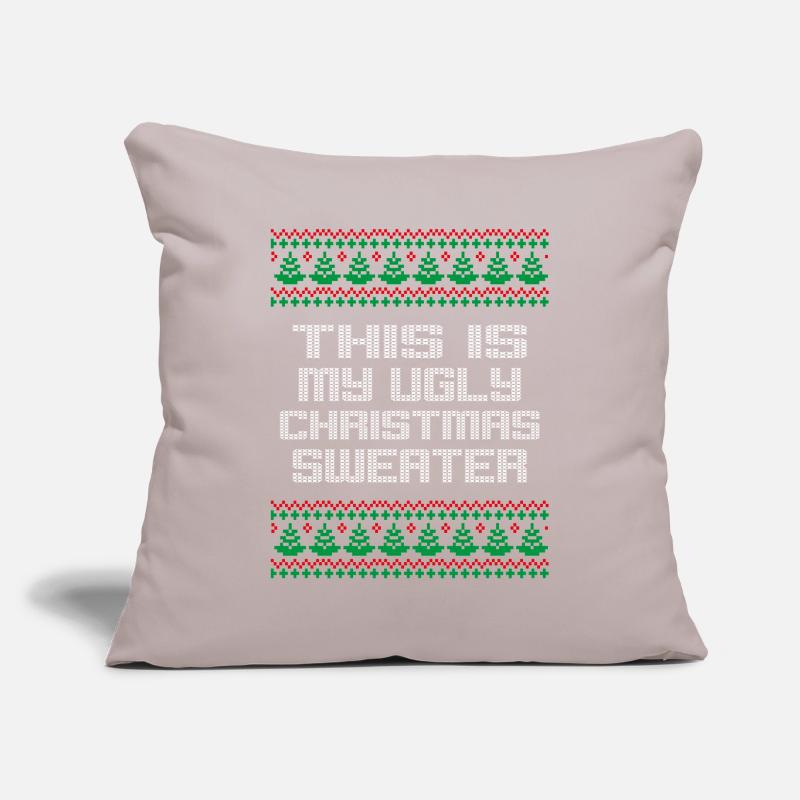 C’est mon pull de Noël moche Housse de coussin décorative 45 x 45 cm