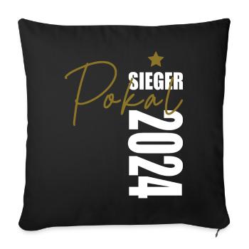 Pokalsieger 2024 - Sofakissenbezug 45 x 45 cm - Schwarz - Vorne