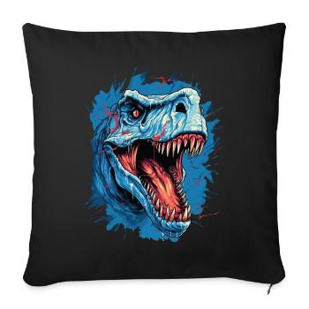 T-Rex Dinosaur Dino Tyrannosaurus Rex Vintage - Sofa pillowcase 17,3'' x 17,3'' (45 x 45 cm) - black - Front