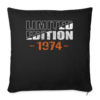 Édition limitée 1974 - Housse de coussin décorative 45 x 45 cm - noir - Devant