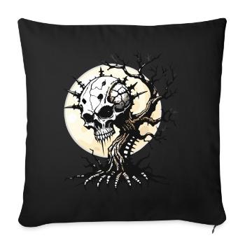 Skeleton tree Skull // Totenkopf Baum FS0082 - Sofa pillowcase 17,3'' x 17,3'' (45 x 45 cm) - black - Front