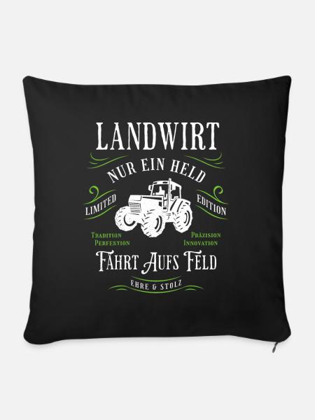 Landwirt Bauer Landwirtschaft - Sofakissenbezug 45 x 45 cm - Schwarz