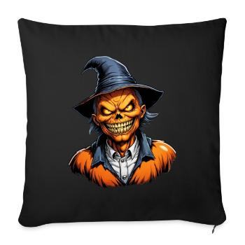 Halloween - Pumpkin Horror on Walpurgis Night - Sofa pillowcase 17,3'' x 17,3'' (45 x 45 cm) - black - Front
