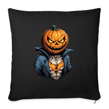 Halloween - Pumpkin Horror on Walpurgis Night - Sofa pillowcase 17,3'' x 17,3'' (45 x 45 cm) - black - Front