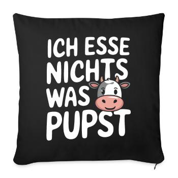 Végétarien Végétalien Végétarien Végétarien - Housse de coussin décorative 45 x 45 cm - noir - Devant