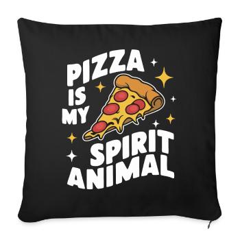 Pizza Italie Restauration rapide - Housse de coussin décorative 45 x 45 cm - noir - Devant