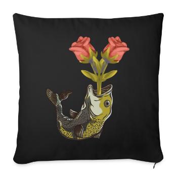 Pisces Birthday Valentine Romance - Sofa pillowcase 17,3'' x 17,3'' (45 x 45 cm) - black - Front