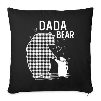 Ours Dada - Housse de coussin décorative 45 x 45 cm - noir - Devant