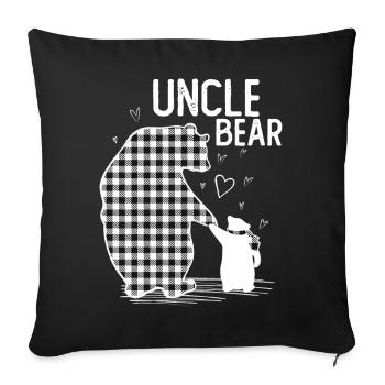 Uncle Bear - Sofa pillowcase 17,3'' x 17,3'' (45 x 45 cm) - black - Front