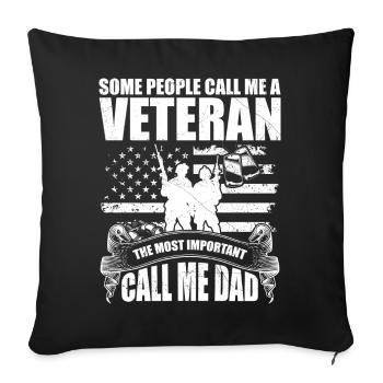 Some people call me veteran - Housse de coussin décorative 45 x 45 cm - noir - Devant