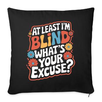 Blind blindness Visually impaired people - Sofa pillowcase 17,3'' x 17,3'' (45 x 45 cm) - black - Front