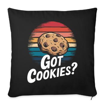 Cookies Cookie Biscuits Biscuits Chocolate - Sofa pillowcase 17,3'' x 17,3'' (45 x 45 cm) - black - Front