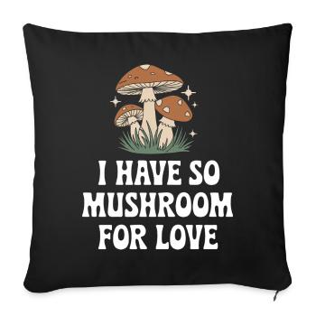 Mushroom Mushrooms Funghi Mushroom - Sofa pillowcase 17,3'' x 17,3'' (45 x 45 cm) - black - Front