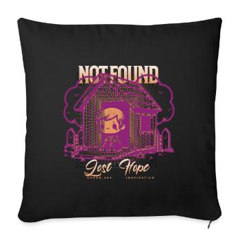 Erreur 404_ Motivation introuvable - Housse de coussin décorative 45 x 45 cm - noir - Devant