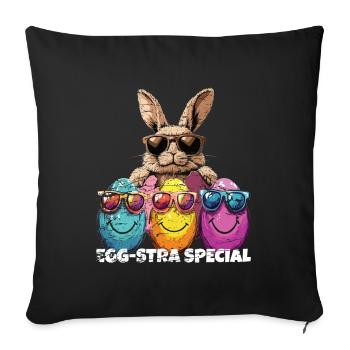 Egg-stra Special Easter Eggs - Sofa pillowcase 17,3'' x 17,3'' (45 x 45 cm) - black - Front