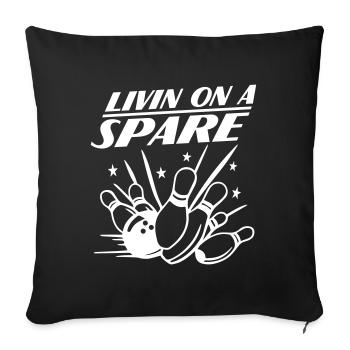 Livin sur Spare Bowling - Housse de coussin décorative 45 x 45 cm - noir - Devant