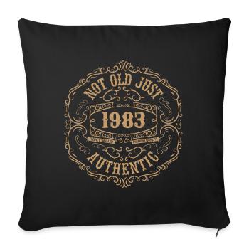 1983 Classique 1983 Cadeau Anniversaire 1983 Rétro - Housse de coussin décorative 45 x 45 cm - noir - Devant