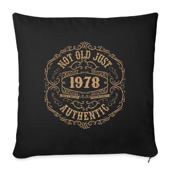 1978 Classique 1978 Cadeau Anniversaire 1978 Rétro - Housse de coussin décorative 45 x 45 cm - noir - Devant