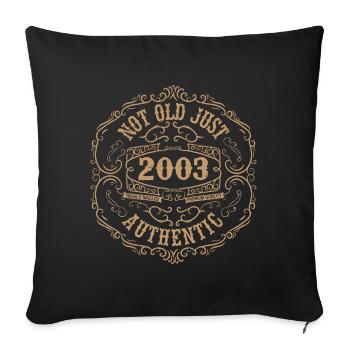 2003 Classic 2003 Geburtstagsgeschenk 2003 Retr - Sofakissenbezug 45 x 45 cm - Schwarz - Vorne