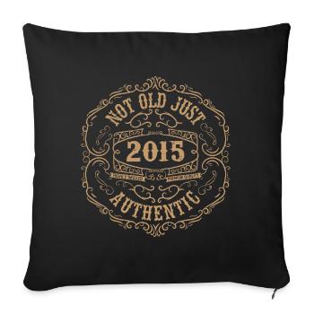 2015 Classic 2015 Retro Birthday Gift 2015 - Sofa pillowcase 17,3'' x 17,3'' (45 x 45 cm) - black - Front