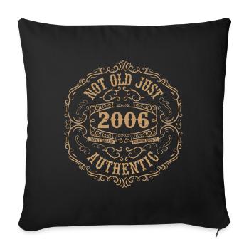 2006 Classic 2006 Retro Geburtstagsgeschenk 2006 - Sofakissenbezug 45 x 45 cm - Schwarz - Vorne