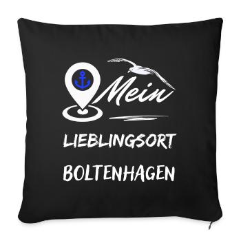 Favourite place Boltenhagen-Baltic Sea resort Boltenhagen - Sofa pillowcase 17,3'' x 17,3'' (45 x 45 cm) - black - Front