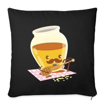 Honig Bienen Imker Imkerei - Sofakissenbezug 45 x 45 cm - Schwarz - Vorne