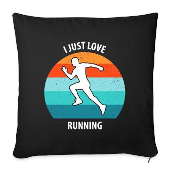 Jog - Sofa pillowcase 17,3'' x 17,3'' (45 x 45 cm) - black - Front