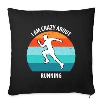 Jog - Sofa pillowcase 17,3'' x 17,3'' (45 x 45 cm) - black - Front