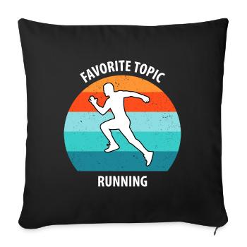 Jog - Sofa pillowcase 17,3'' x 17,3'' (45 x 45 cm) - black - Front