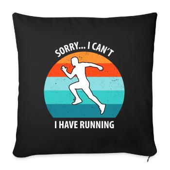Floorball, Floorball, Hockey sur gazon, Hockey en salle - Housse de coussin décorative 45 x 45 cm - noir - Devant