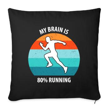 Floorball, Floorball, Hockey sur gazon, Hockey en salle - Housse de coussin décorative 45 x 45 cm - noir - Devant
