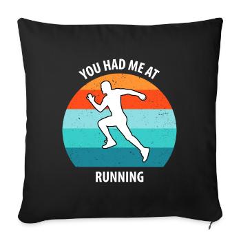 Floorball, Floorball, Hockey sur gazon, Hockey en salle - Housse de coussin décorative 45 x 45 cm - noir - Devant