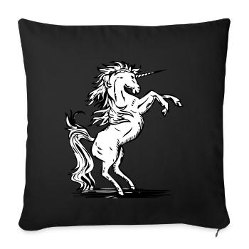 Licorne - licorne - Housse de coussin décorative 45 x 45 cm - noir - Devant