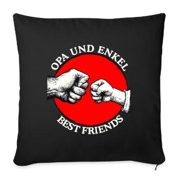 Opa Enkel Geburtstag Großvater Geburt 3 - Sofakissenbezug 45 x 45 cm - Schwarz - Vorne