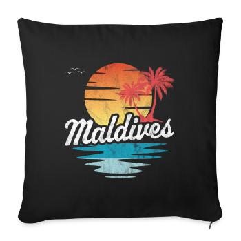 Malediven - Sofakissenbezug 45 x 45 cm - Schwarz - Vorne
