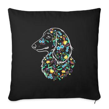 Fleur Dachs LH I - Housse de coussin décorative 45 x 45 cm - noir - Devant