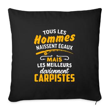 Tous les hommes naissent égaux Meilleurs Carpistes - Housse de coussin décorative 45 x 45 cm - noir - Devant