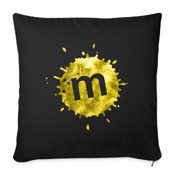 stain yellow m - Sofa pillowcase 17,3'' x 17,3'' (45 x 45 cm) - black - Front