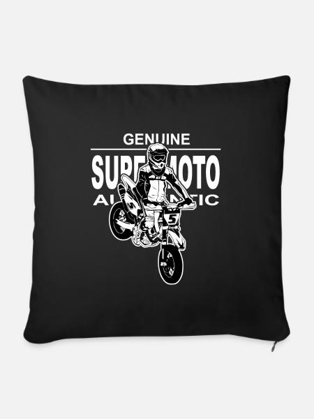 Supermoto - Sofakissenbezug 45 x 45 cm - Schwarz
