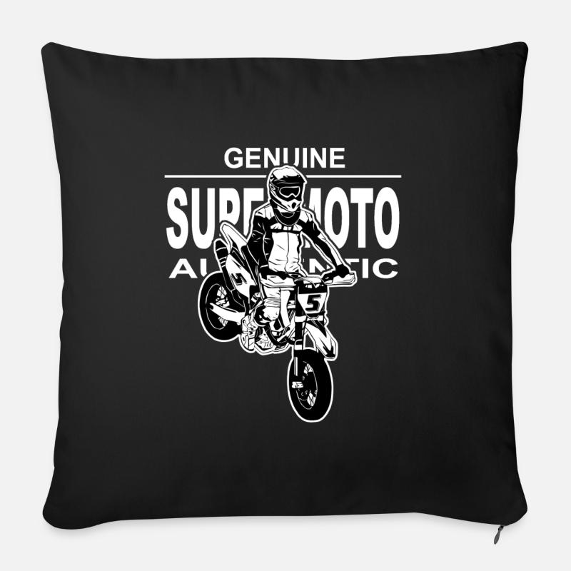 Supermoto - Sofa pillowcase 17,3'' x 17,3'' (45 x 45 cm) - black