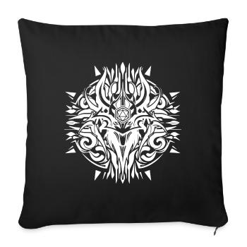 RPG logo spell circle - Sofa pillowcase 17,3'' x 17,3'' (45 x 45 cm) - black - Front