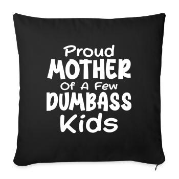 Stolze Mutter von ein paar Kindern Muttertag - Sofakissenbezug 45 x 45 cm - Schwarz - Vorne